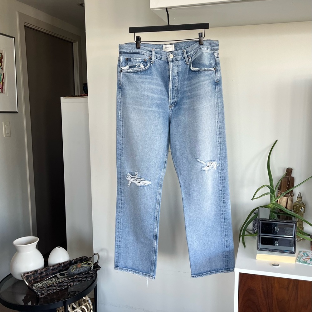 Agolde RARE 90's Mid Rise Loose Fit in Captured Sz 25, 30 Straight Leg Sz 25 - Picture 9 of 16